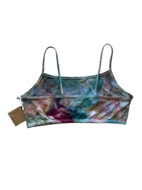 Image 3 of XXL (44) Cotton-Blend Strappy Bralette in Earthy Watercolor Ice Dye