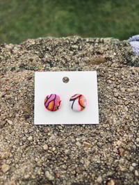 Image 1 of Clearance Button Earrings 