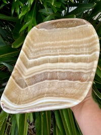 Image 3 of Large Banded Orange Calcite Crystal Bowl #2778