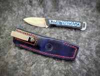 Image 4 of Kizer Whiskey Jack Pocket Sheath - Navy w/Red 