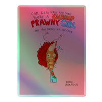 Image 3 of Shrimp prawny club Holographic stickers