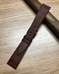 Image 2 of Cognac French Grained Calfskin Watch Strap