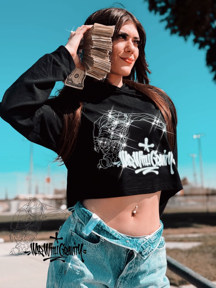 Image of Street Art- WAR WITH GRAVITY (BLACK HOODIE)