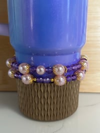 Image 2 of Glinda the Good Witch Inspired Tumbler Bracelet Stack