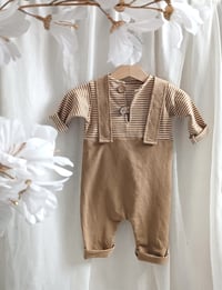 Image 1 of Baby boy onesie for sitter photoshoot | Jack | 9-12 months | camel | 9-12 months | cake smash