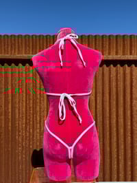 Image 3 of Iridescent White Pink Holo Micro w fringe SET