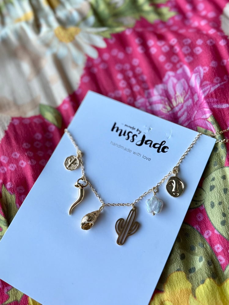 Image of Cactus charm necklace