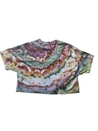 Image 3 of 2XL Crop Cotton Tee in Autumn  Agate Ice Dye