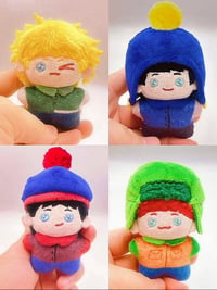 Image 2 of South Park 5cm small keychain plush craig, tweek, Kyle and Stan