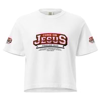 Image 1 of Women’s heavyweight boxy tee -Red Ps