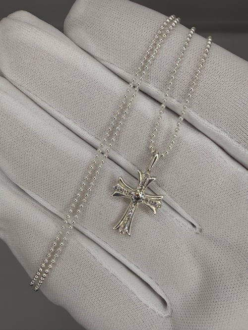 Image of WG Double Sided Diamond Cross Pendant (Size 1)