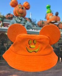 Image 1 of Blinky Pumpkin Corduroy Bucket hat 