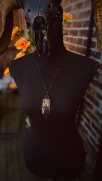 Image 7 of Fire flash labradorite cross necklace 