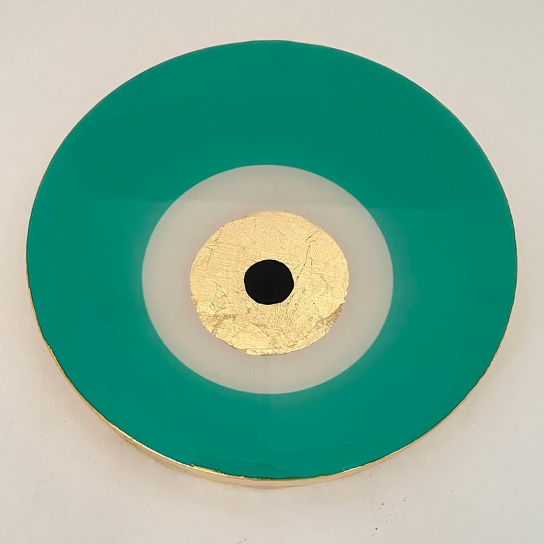 Image of Evil Eye Aqua Green Mid 20cm