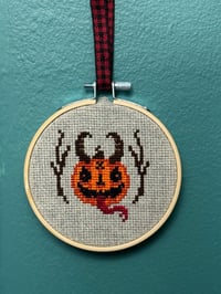 Pumpkin Krampus Cross Stitch