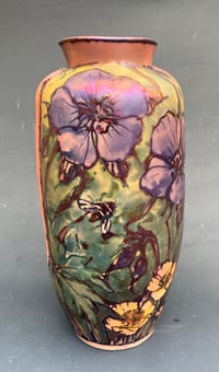 Image 1 of “Cranesbill” reduction lustre vase 
