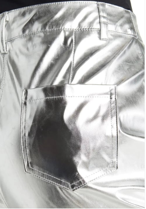 Image of Lupe Metallic Pants- Silver
