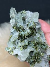 Image 7 of Epidote On Quartz Crystal Specimen #2102