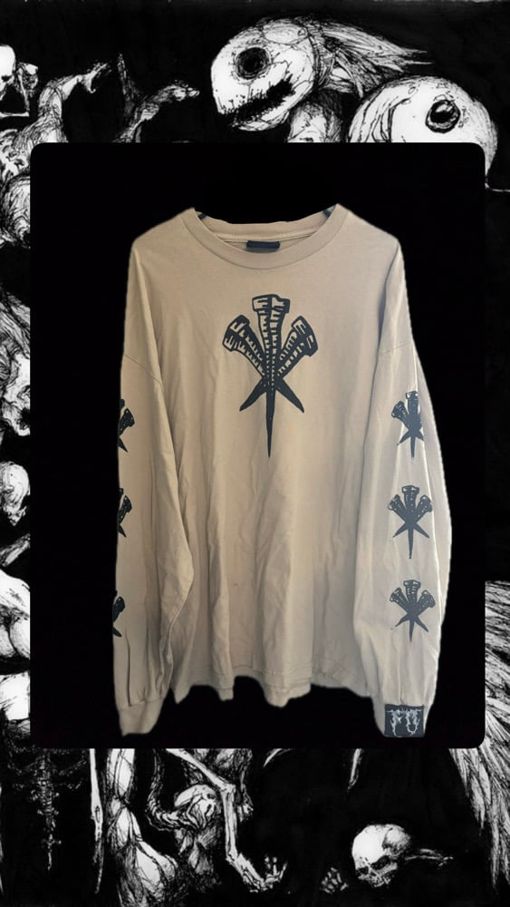 Image of 𝔍𝔲𝔰𝔱 𝔑𝔞𝔦𝔩𝔰  (Tan longsleeve)