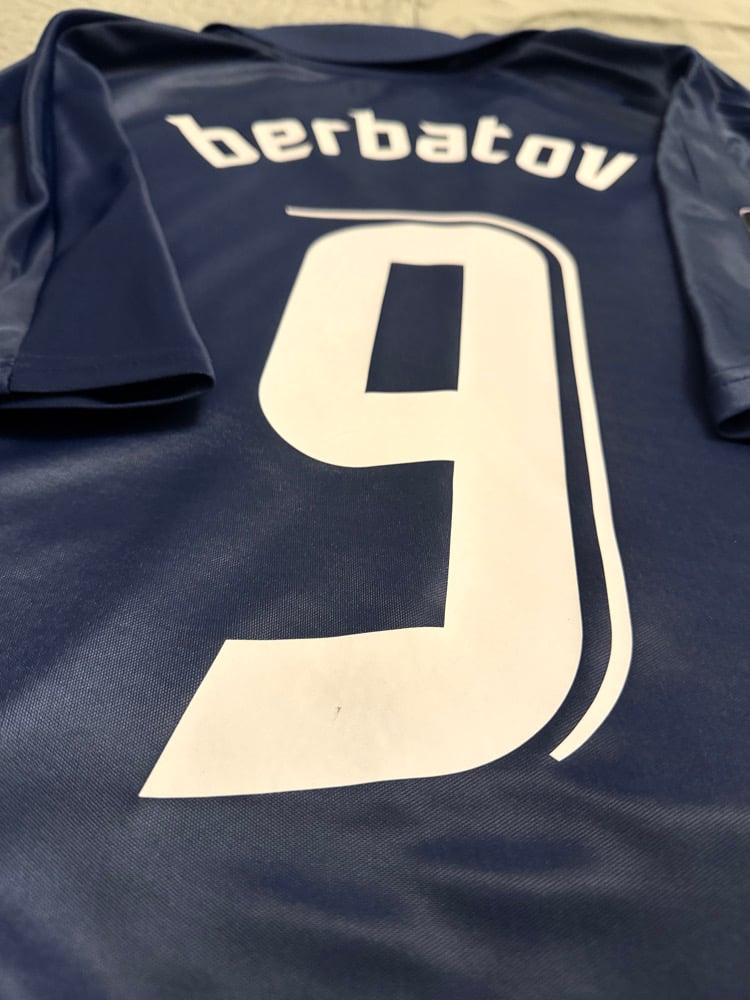 Image of Tottenham Hotspur “BERBATOV 9” 2007/08 Away Shirt + UEFA patch  (XL)