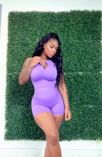 Image 2 of SnapBack 2 pc biker shorts set ( lavender purple)