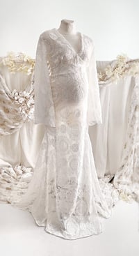 Image 1 of photography dress Winona - size S/M | photo props | maternity dress | white