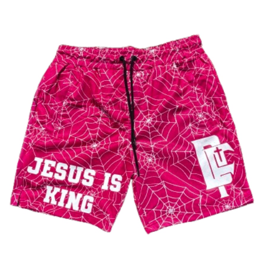 Image of Dignified Mesh Shorts (Webbed Fuchsia)