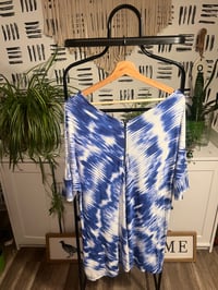 Image 3 of blue and white zipper back tunic 