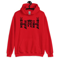 Image 2 of HNH Crown & Flame Hoodie (Black Print)