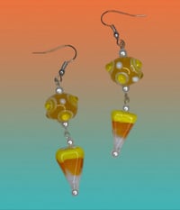 Funky candy corn dangles 