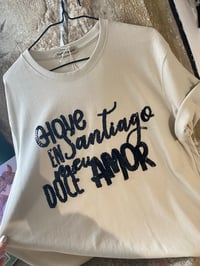 Image 3 of Camiseta bordada a man. CHOVE EN SANTIAGO. Talla M oversize.