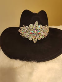 Image 1 of BLACK BLING'D COWBOY HAT 