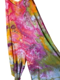 Image 7 of L Woven Wide-Leg Jumpsuit with Pockets in Warm Watercolor Ice Dye