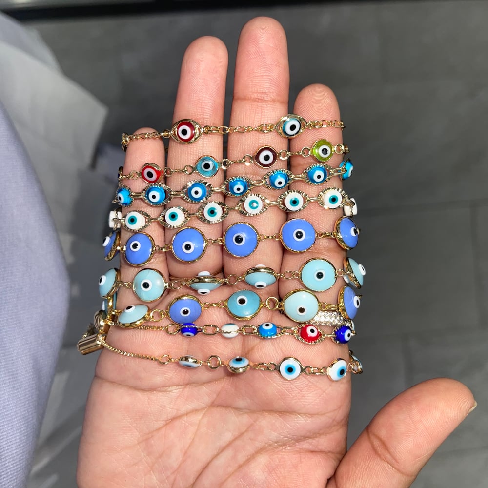 Image of Evil eye colorful bracelets 