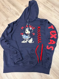 Large minn lace destroyed hoodie