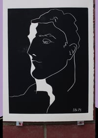 Image 1 of 18:14 - a3 linocut 