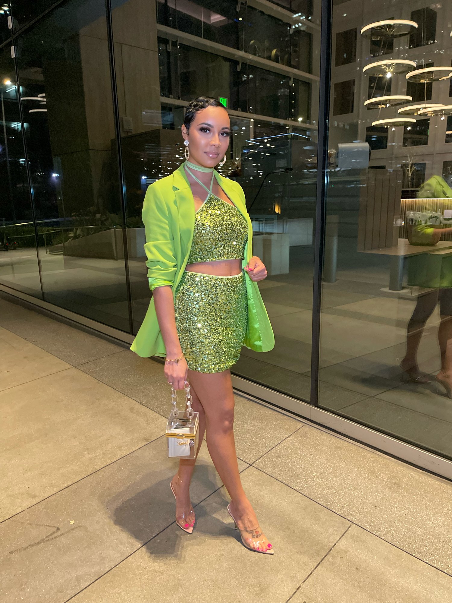 Image of Green Sequin Set