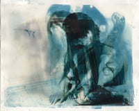 “Black/Blue Self-Portrait as Ghost”