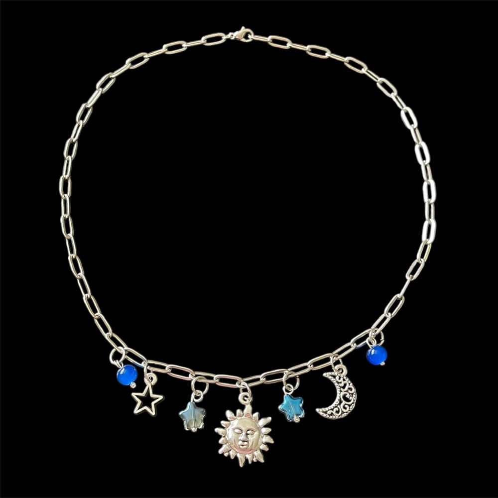 Image of Sun, Moon, and Star Charm Necklace 