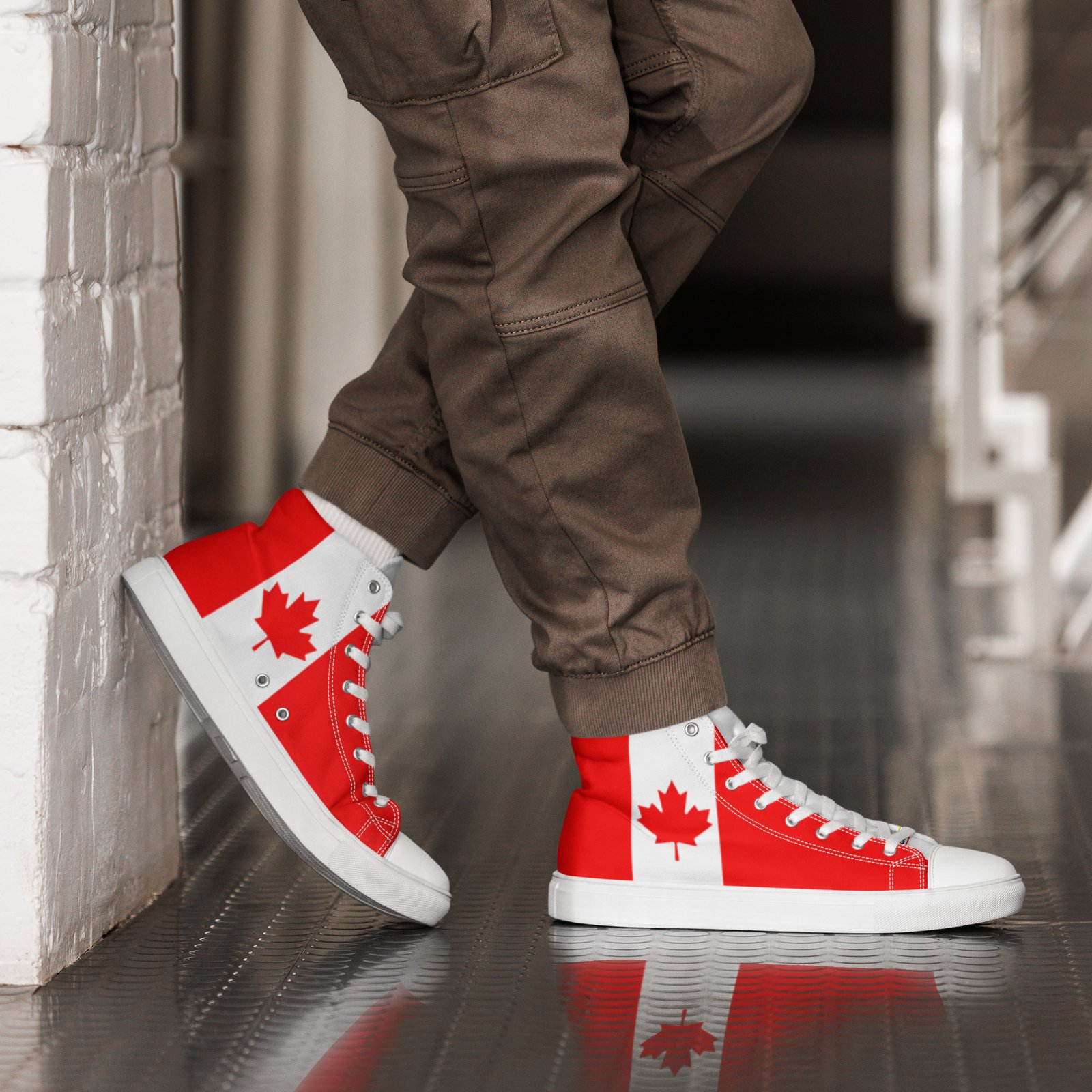 high top canvas shoes Flag Themed. Lovedeluxe