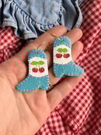 Image 6 of Cherry Cowboy Boot Earrings