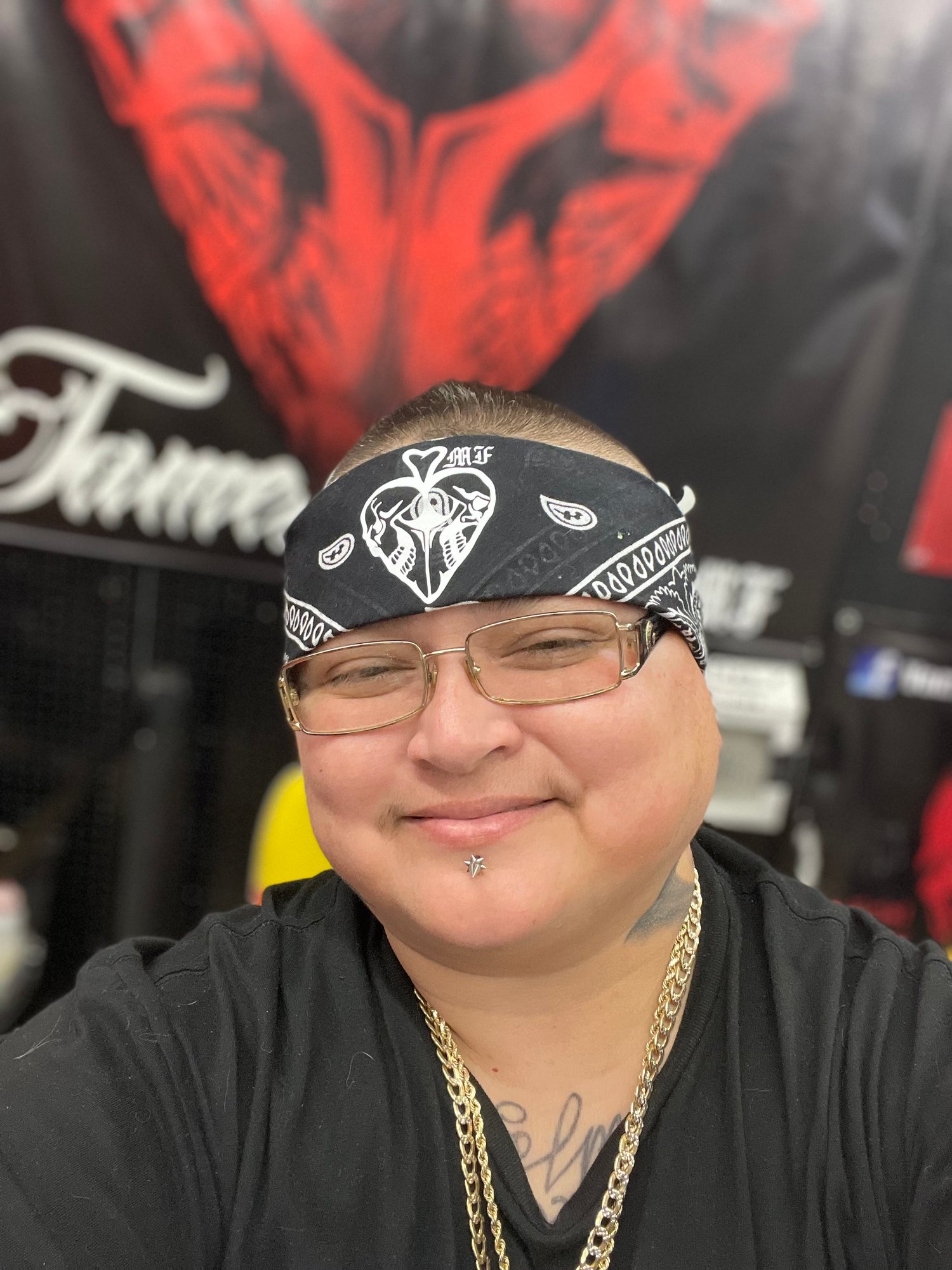 Image of Red or Black Bandana with Logo