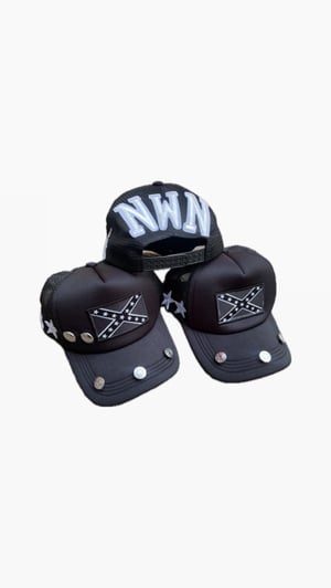 Image of NwN- 反逆者 Rebel Trucker in Black on Black 