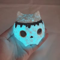 Image 6 of Glow in dark Cat skull mini jewelry box 