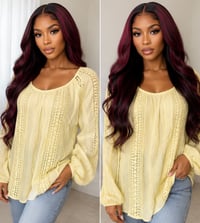 Image 2 of New XL Sharagano Crochet top #1202*8