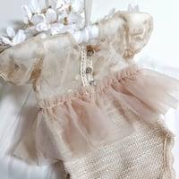 Image 2 of Newborn girls body-dress| Bessie | beige