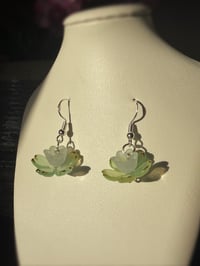 Handmade lotus earrings