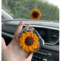 Image 3 of Sunflower Car Hanging Charm