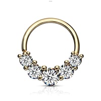 Image 1 of Blinged Septum Hoop