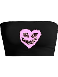Mizzle Heart Blk Bandeau (Pink)